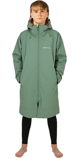 2026 Gul Junior Revorobe Long Sleeve Changing Robe AC0135-C6 - Green / Taupe